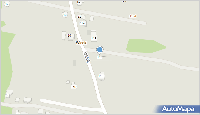 Kęty, Widok, 11c, mapa Kęty