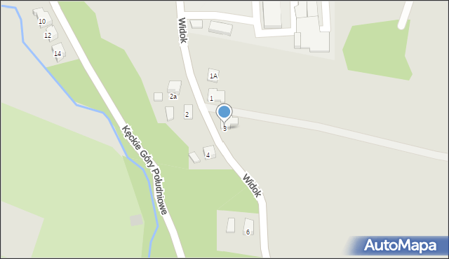 Kęty, Widok, 3, mapa Kęty