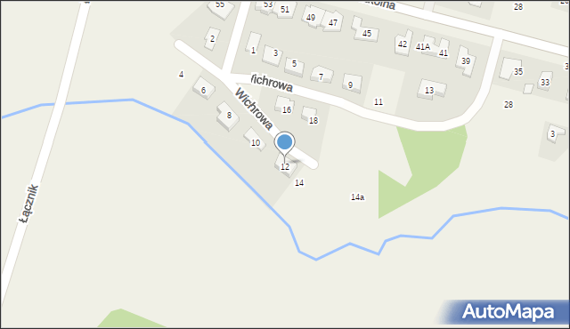 Kicin, Wichrowa, 12, mapa Kicin