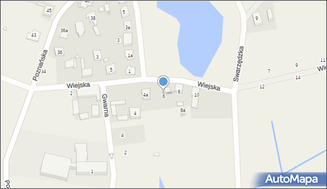 Kicin, Wiejska, 6, mapa Kicin