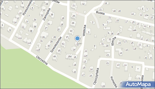 Kielce, Wiślicka, 12, mapa Kielc