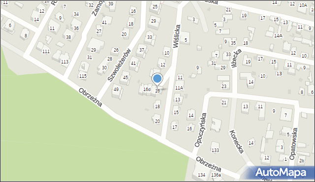 Kielce, Wiślicka, 16, mapa Kielc