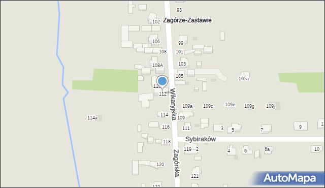 Kielce, Wikaryjska, 112, mapa Kielc