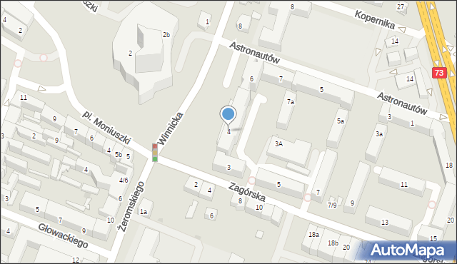 Kielce, Winnicka, 4, mapa Kielc