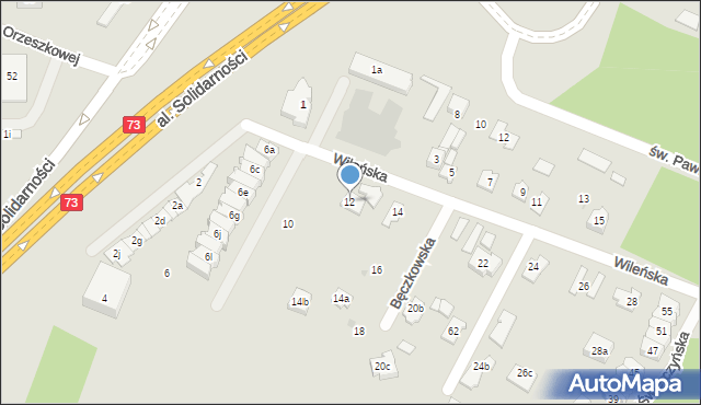 Kielce, Wileńska, 12, mapa Kielc