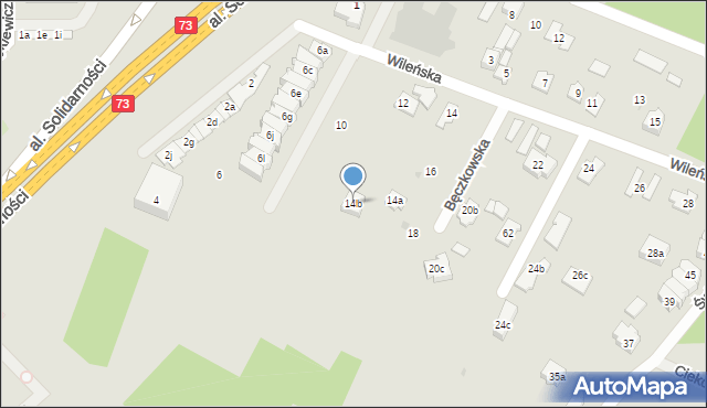 Kielce, Wileńska, 14b, mapa Kielc