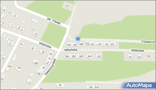 Kielce, Wileńska, 27, mapa Kielc