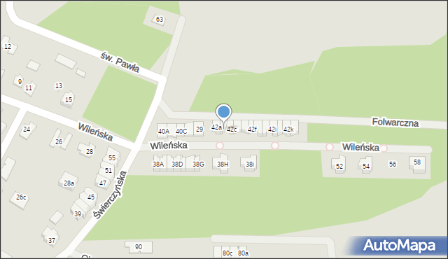 Kielce, Wileńska, 33, mapa Kielc