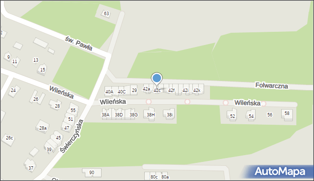 Kielce, Wileńska, 35, mapa Kielc