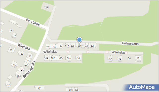 Kielce, Wileńska, 41, mapa Kielc