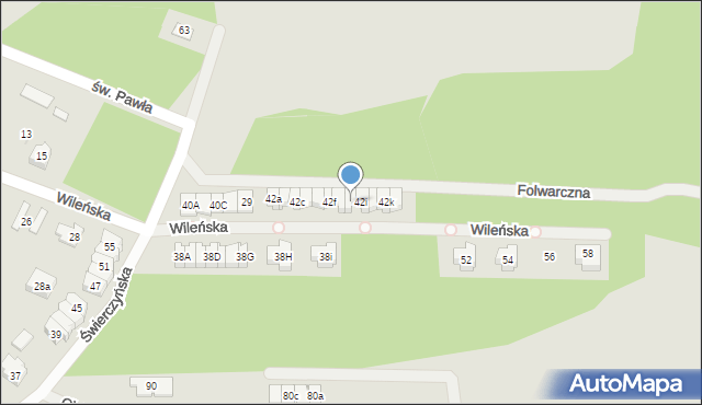 Kielce, Wileńska, 45, mapa Kielc