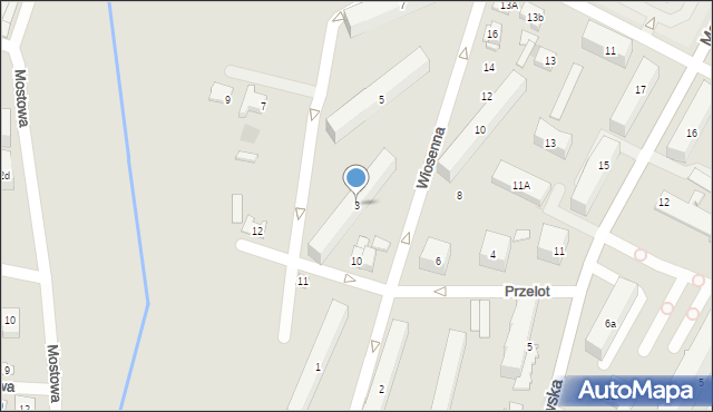 Kielce, Wiosenna, 3, mapa Kielc