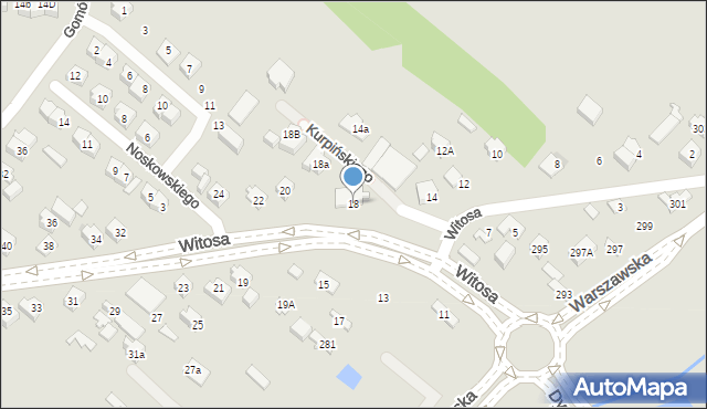 Kielce, Witosa Wincentego, 18, mapa Kielc