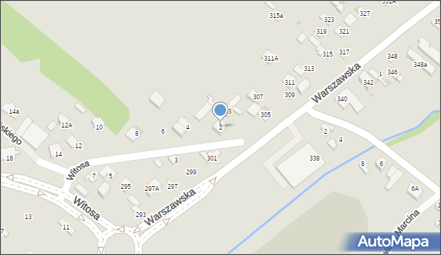 Kielce, Witosa Wincentego, 2, mapa Kielc