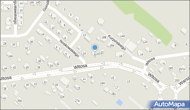 Kielce, Witosa Wincentego, 22, mapa Kielc