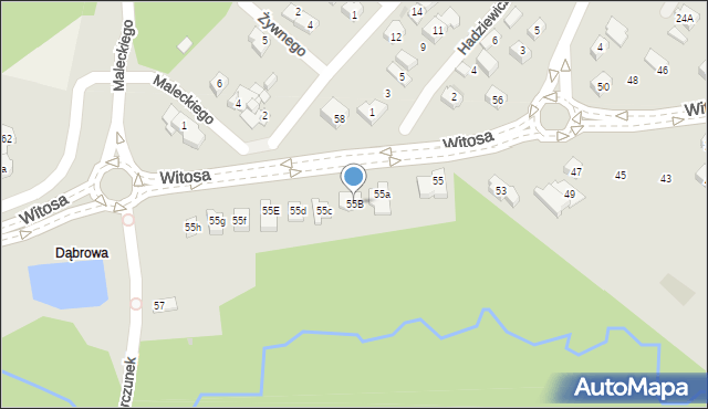 Kielce, Witosa Wincentego, 55B, mapa Kielc