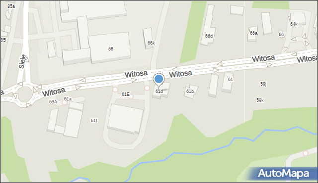 Kielce, Witosa Wincentego, 61d, mapa Kielc