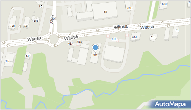 Kielce, Witosa Wincentego, 61f, mapa Kielc