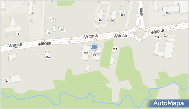 Kielce, Witosa Wincentego, 65, mapa Kielc