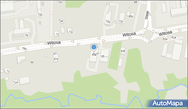 Kielce, Witosa Wincentego, 65a, mapa Kielc