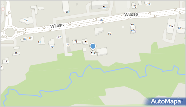 Kielce, Witosa Wincentego, 71A, mapa Kielc