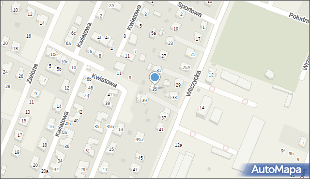 Kiełczów, Wilczycka, 35, mapa Kiełczów