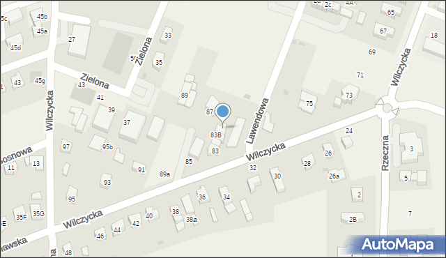 Kiełczów, Wilczycka, 83d, mapa Kiełczów