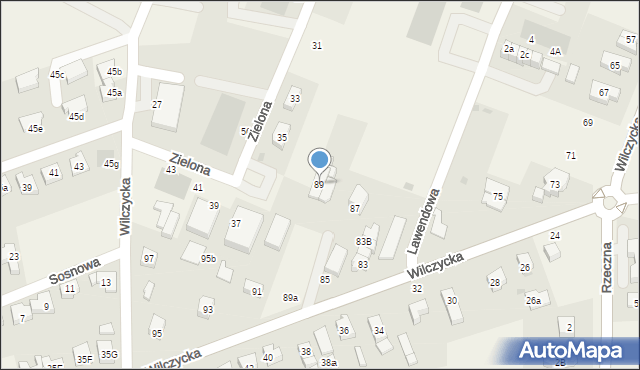 Kiełczów, Wilczycka, 89, mapa Kiełczów