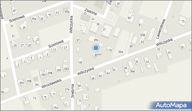 Kiełczów, Wilczycka, 93, mapa Kiełczów