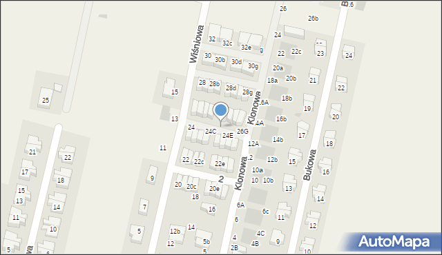 Kiełczów, Wiśniowa, 26D, mapa Kiełczów