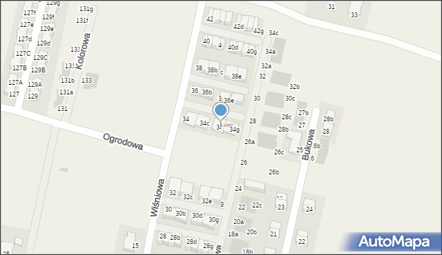 Kiełczów, Wiśniowa, 34e, mapa Kiełczów