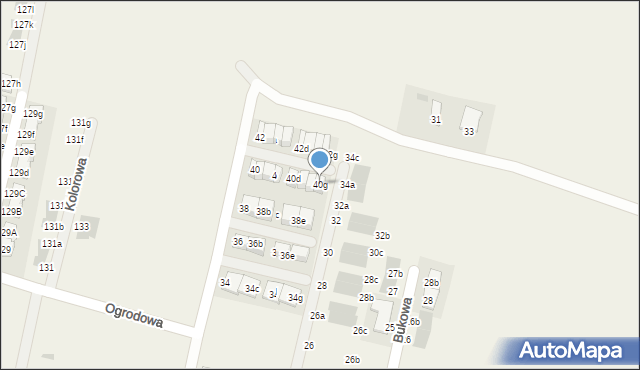 Kiełczów, Wiśniowa, 40g, mapa Kiełczów