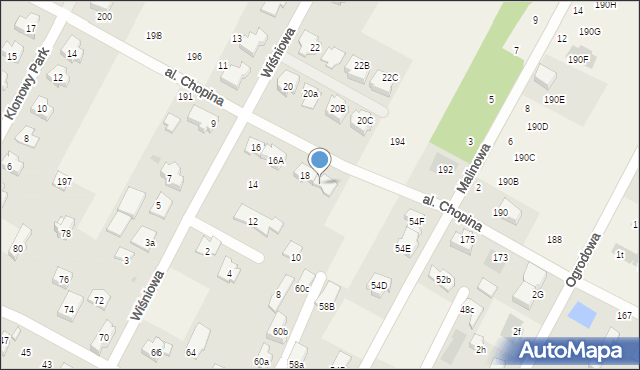 Kiełpin, Wiśniowa, 18A, mapa Kiełpin