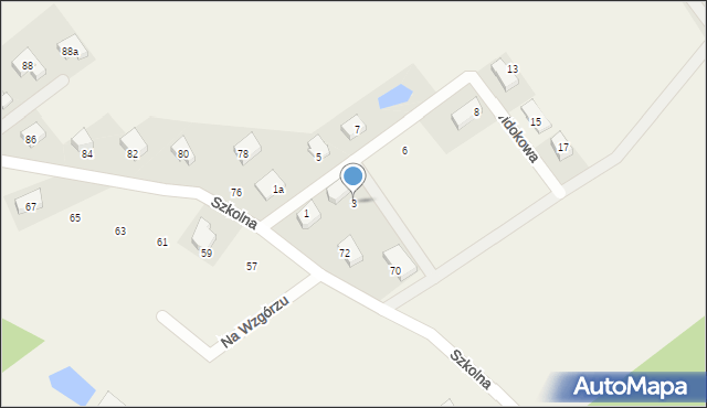 Kiełpino, Widokowa, 3, mapa Kiełpino