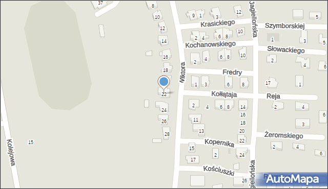 Kisielice, Wiktora, 22, mapa Kisielice