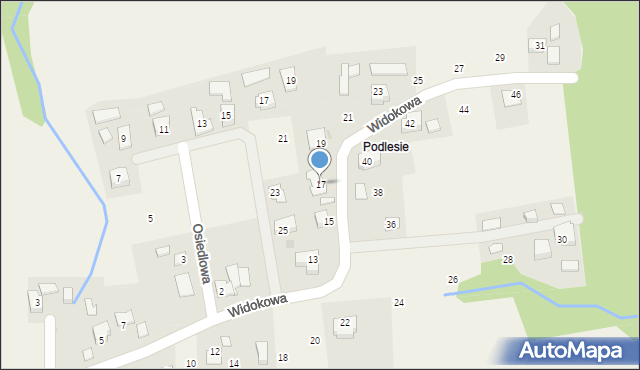 Kisielów, Widokowa, 17, mapa Kisielów