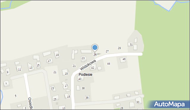 Kisielów, Widokowa, 25, mapa Kisielów