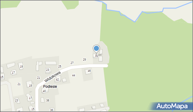 Kisielów, Widokowa, 31, mapa Kisielów