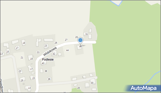 Kisielów, Widokowa, 46, mapa Kisielów