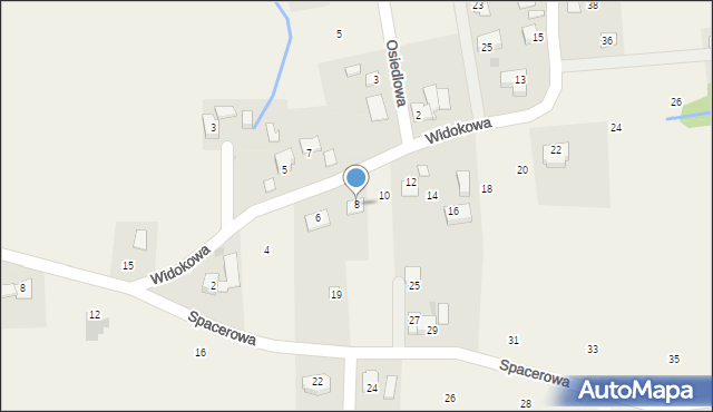 Kisielów, Widokowa, 8, mapa Kisielów