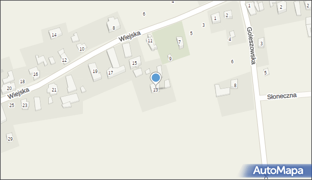 Kisielów, Wiejska, 13, mapa Kisielów