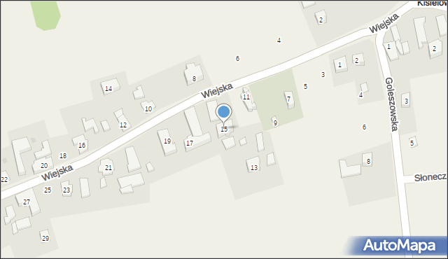 Kisielów, Wiejska, 15, mapa Kisielów