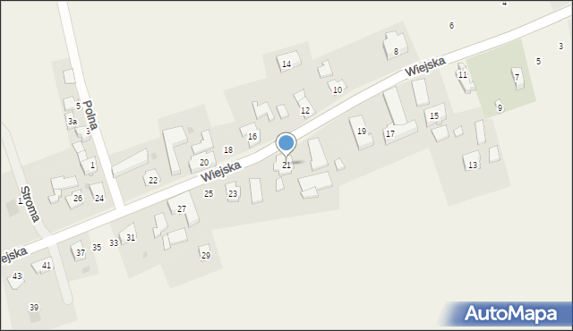 Kisielów, Wiejska, 21, mapa Kisielów