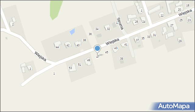 Kisielów, Wiejska, 47, mapa Kisielów