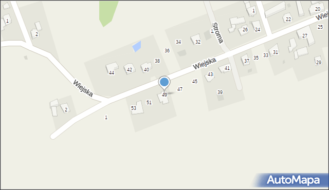Kisielów, Wiejska, 49, mapa Kisielów