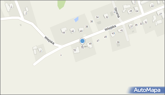 Kisielów, Wiejska, 51, mapa Kisielów
