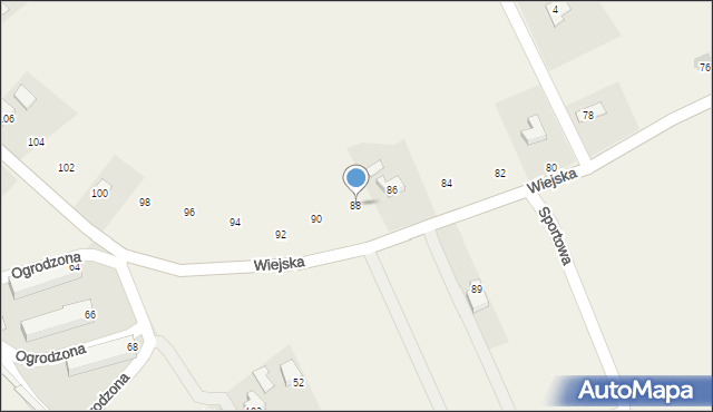 Kisielów, Wiejska, 88, mapa Kisielów