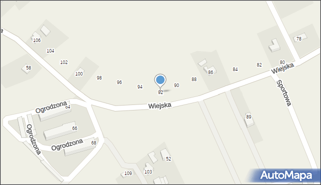 Kisielów, Wiejska, 92, mapa Kisielów