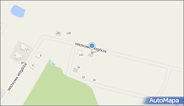 Klebark Mały, Wichrowe Wzgórza, 38, mapa Klebark Mały