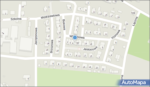 Kłecko, Wierzbowa, 8, mapa Kłecko